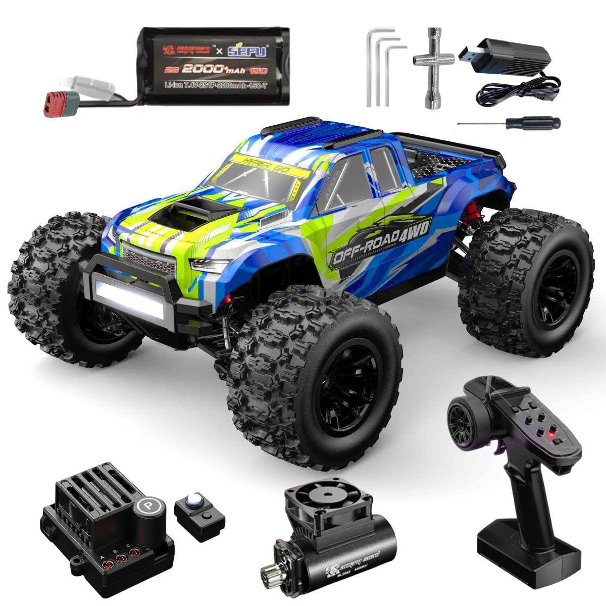 Amazon.com: Speedywheels MJX 14208 1:14 Scale 4WD Brushless RC